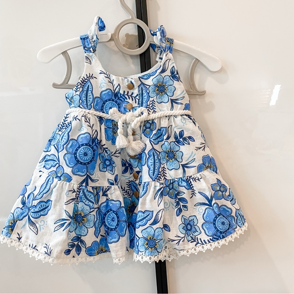 Liquidation Sale: ✨ Host Pick ✨ Blue White Ruffled Sundress - Picture 2 of 6